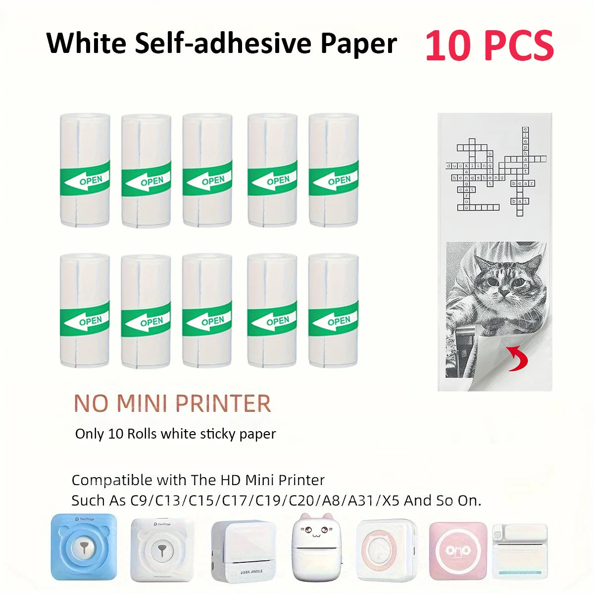 Thermal Mini Printer - Portable Inkless Bluetooth Sticker Maker and Pocket Photo Printer for Children DIY