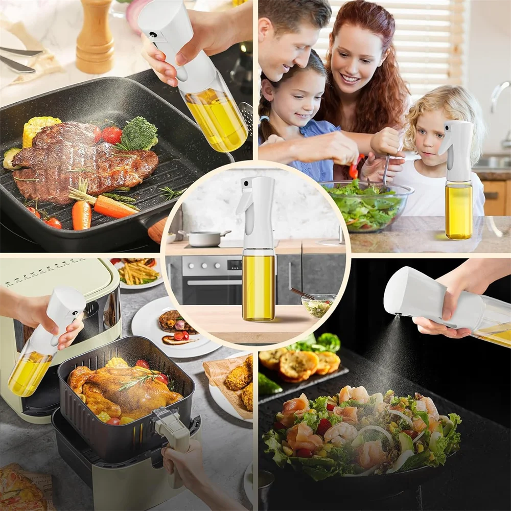 Reusable Olive Oil Spray Dispenser Bottle - Food Grade Mist Sprayer for Cooking & Vinegar