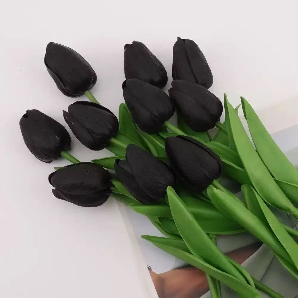 Real Touch Artificial Tulip Flowers Bouquet Fake Tulips for Home Wedding Decorations