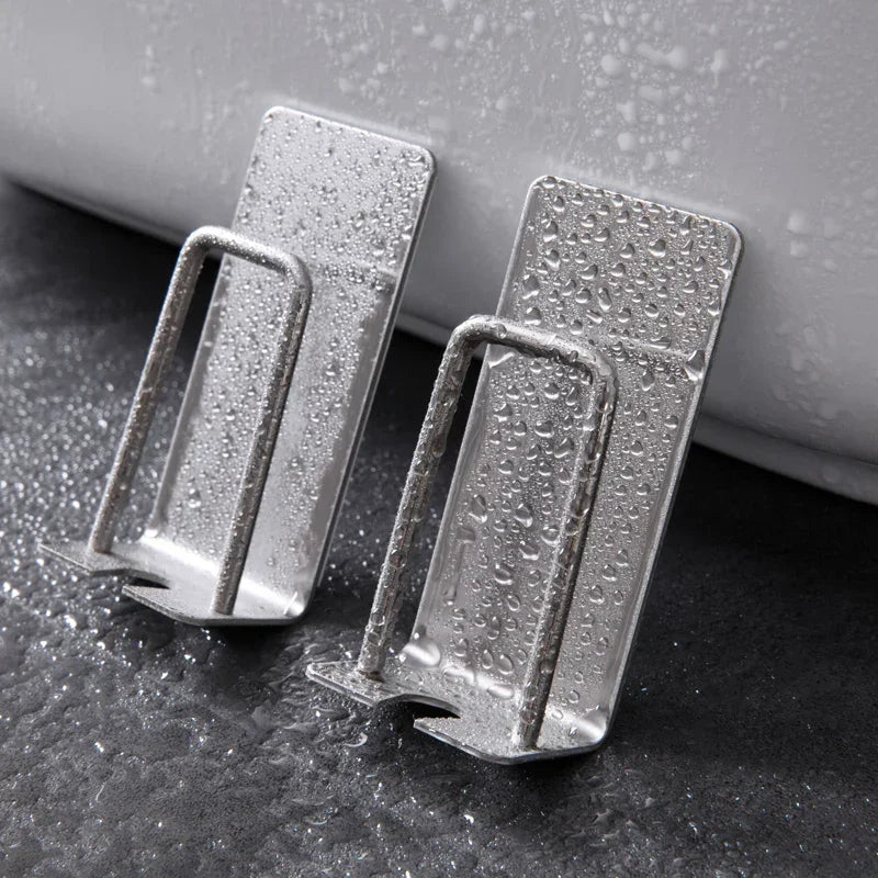 Stainless Steel Toothbrush Holder Shaver Cup Wall Mount Storage Rack Bathroom Accessories Set