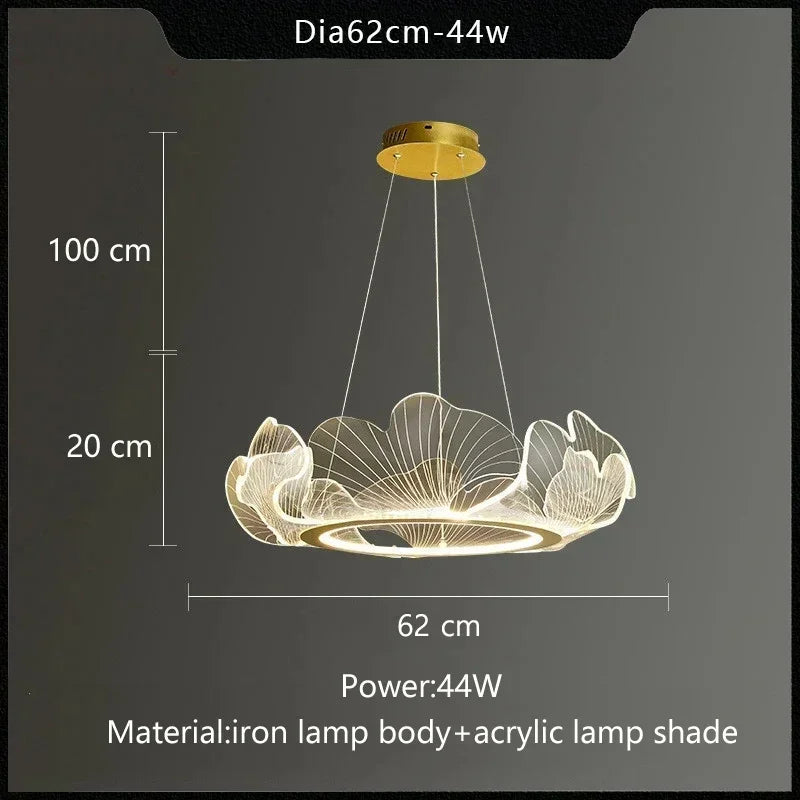 Modern Petal Ring Acrylic Pendant Light - Deluxe Hanging Lamp for Restaurant, Bedroom & Living Room