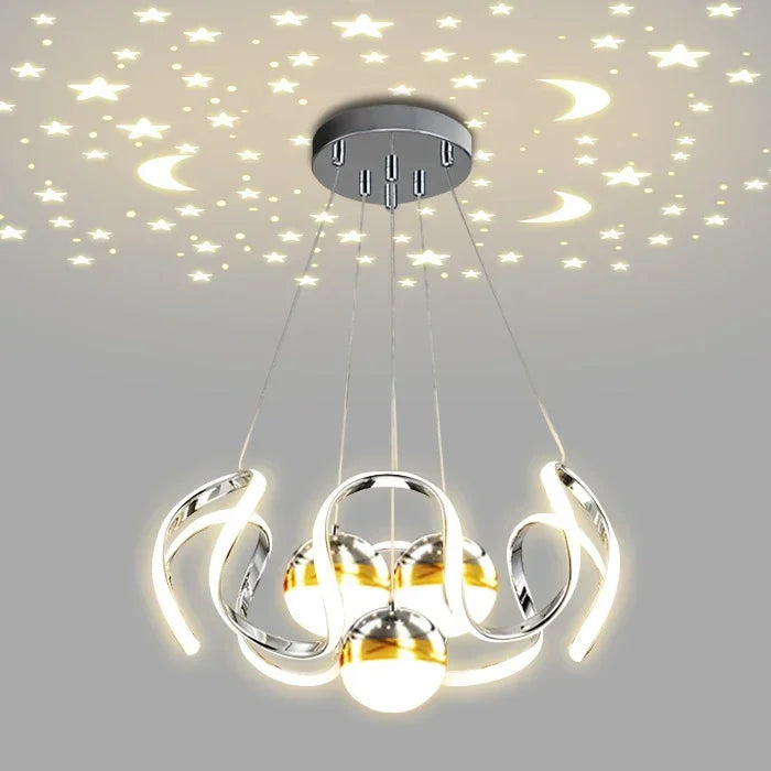 Modern Nordic Minimalist Luxury LED Pendant Chandelier for Living, Dining & Bedroom