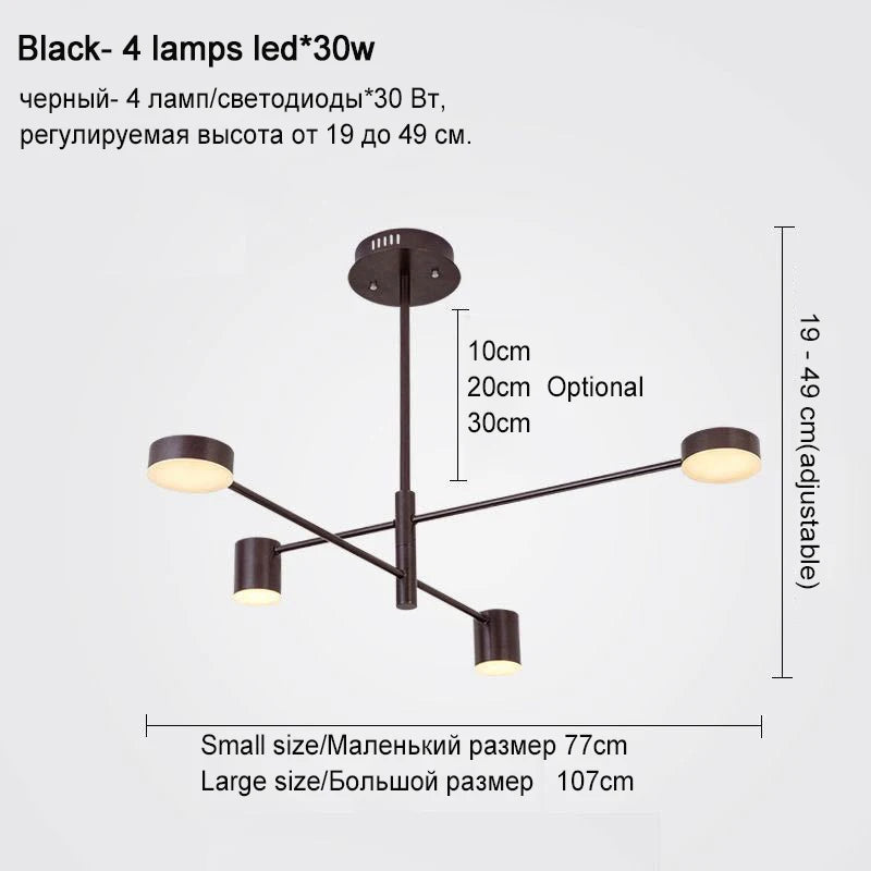 Modern Nordic LED Chandelier Luminaire Pendant Light for Living, Dining Room, Bedroom & Restaurant