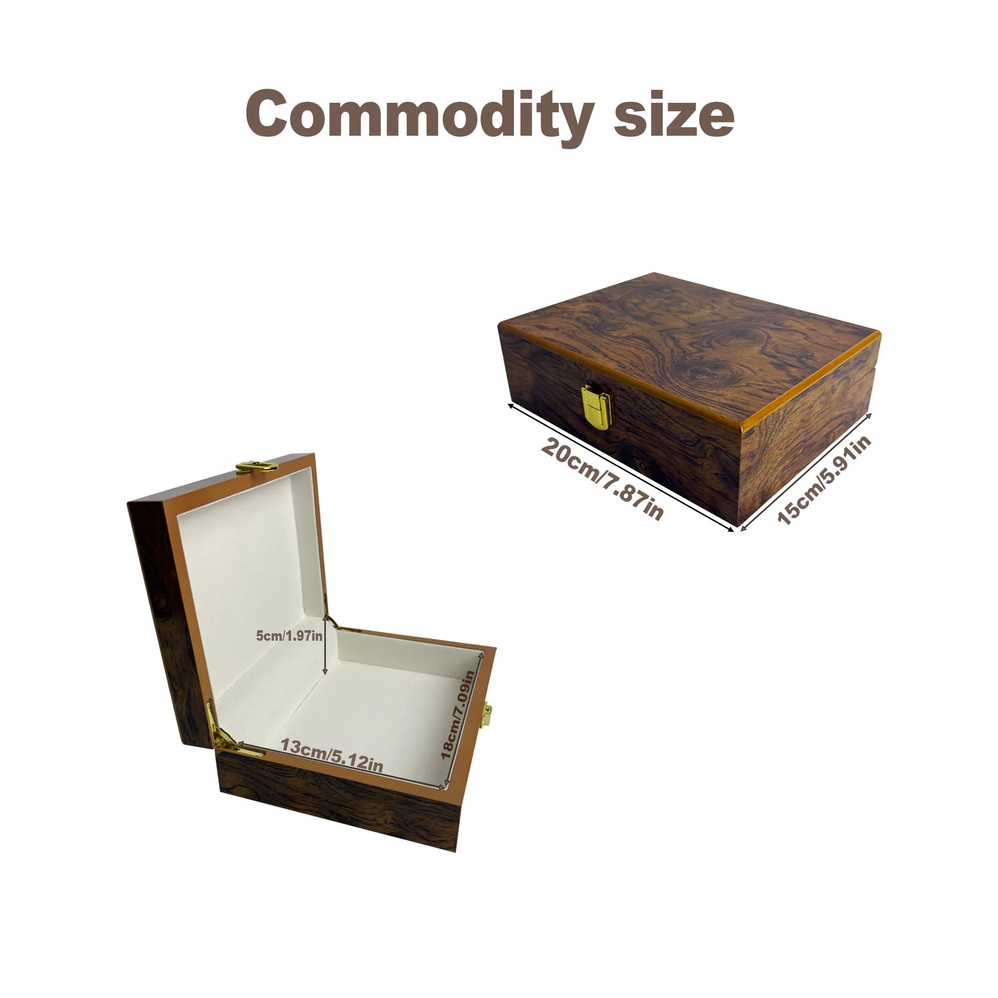 Classical Wooden Box with Lock, High-End Jewelry Storage Luxury Box