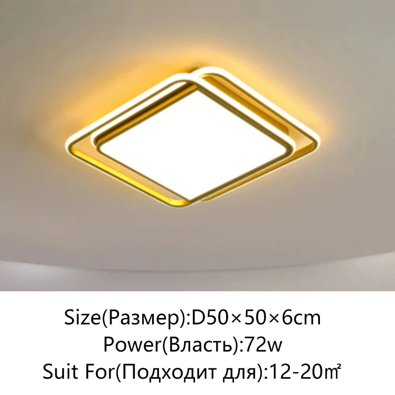 Modern LED Ceiling Chandelier Light Fixture for Bedroom, Living, Dining Room, Study, Aisle & Balcony