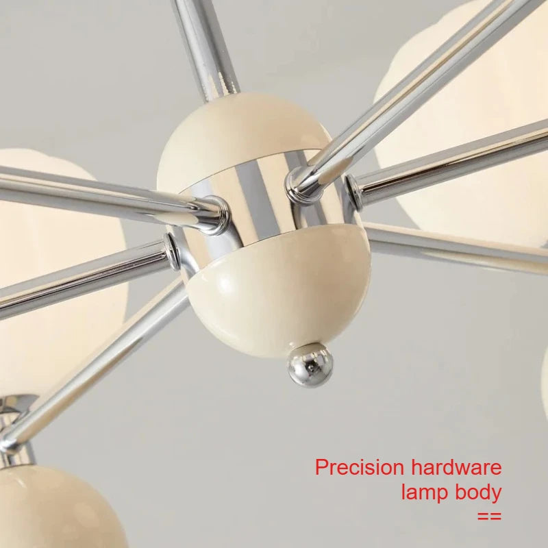 SANDYHA Elegant Modern Pumpkin Chandelier LED Lamp - Stylish Lighting Fixture for Living Room, Bedroom and Home Decor