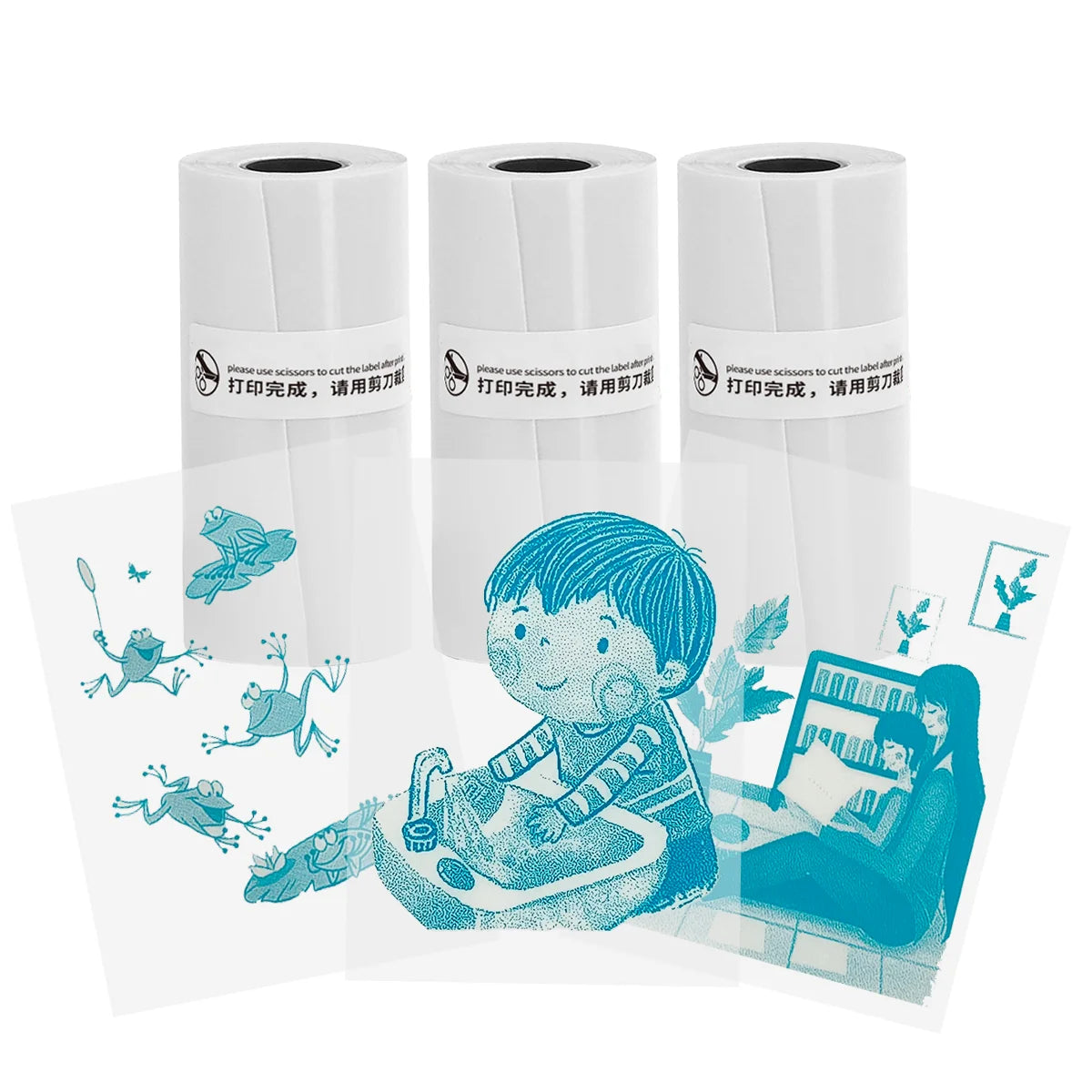 Thermal Mini Printer - Portable Inkless Bluetooth Sticker Maker and Pocket Photo Printer for Children DIY