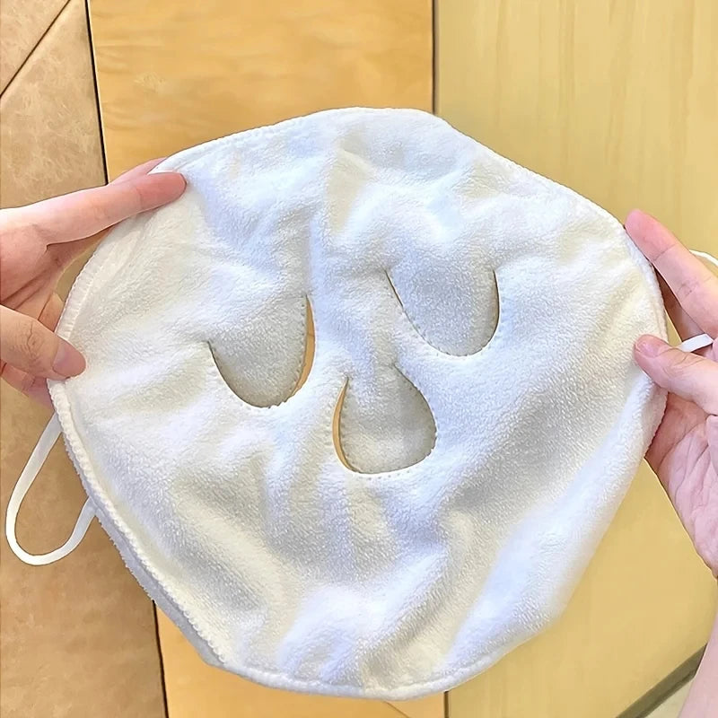 Reusable Hot and Cold Compress Face Towel Mask - Moisturizing Facial Steamer for Soft, Gentle Skin Care