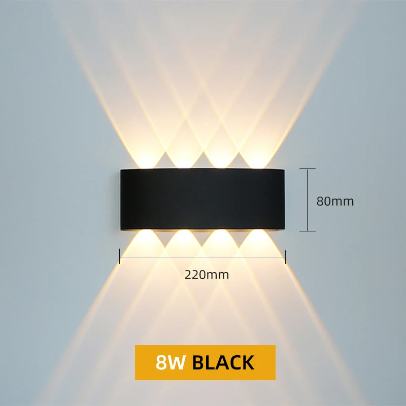 Aluminum LED Wall Lamp Waterproof IP65 Outdoor Garden Lights Interior Wall Light for Bedroom Living Room Stairs