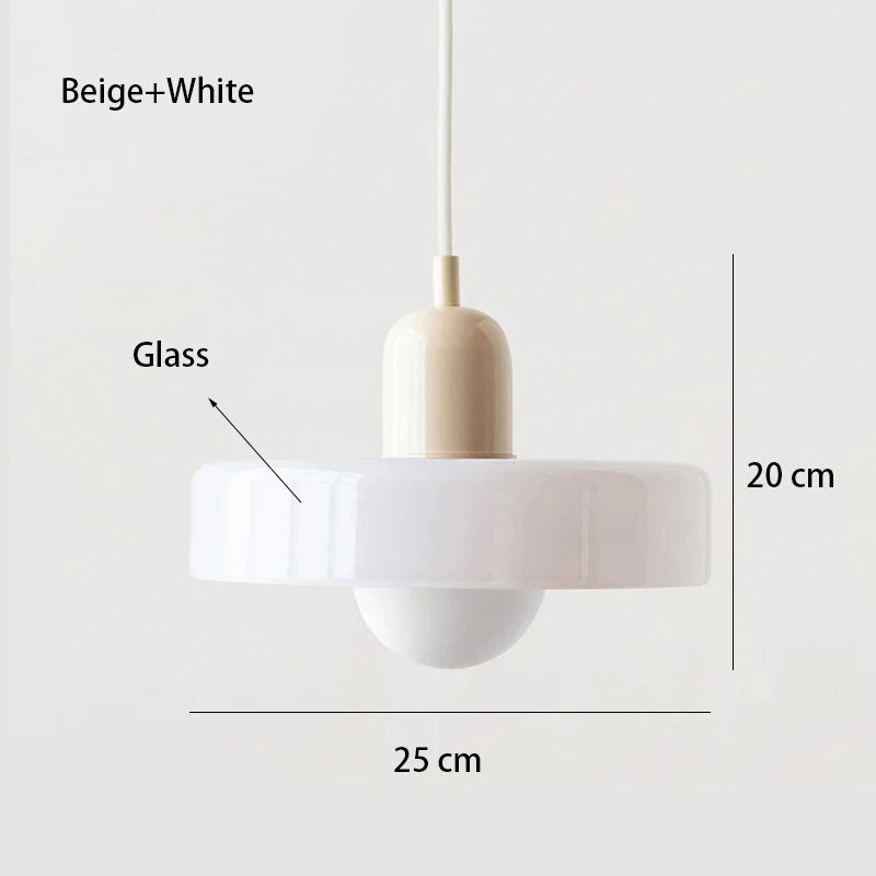 Nordic Glass Bauhaus Retro Chandelier for Dining Room, Living Room, Bedroom, Bar & Coffee Shop