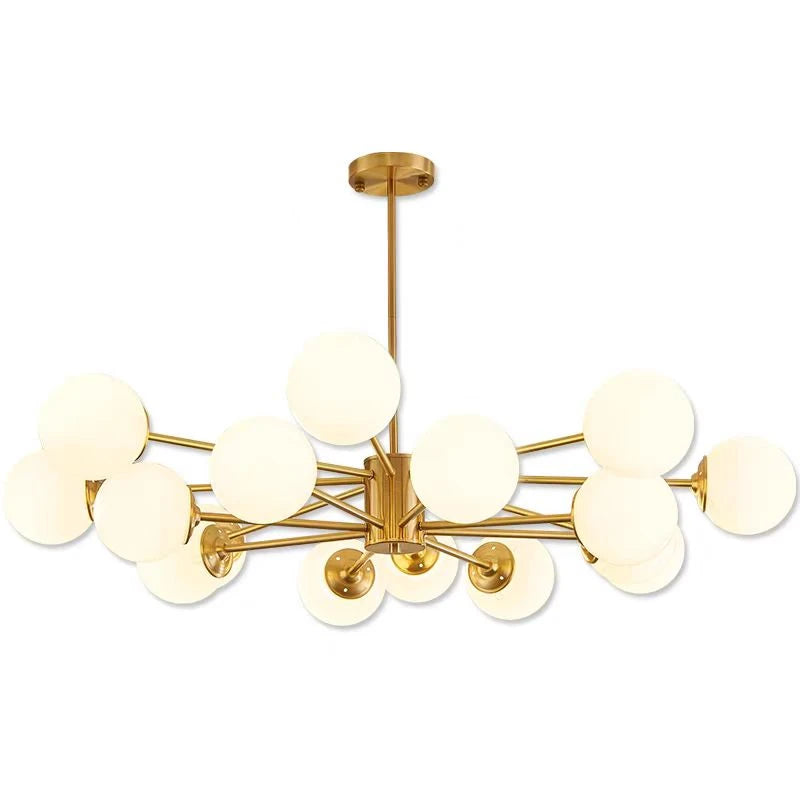Modern Luxury Nordic Glass LED Chandelier for Living Room, Dining Room, Bedroom & Kitchen