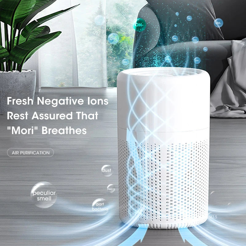 Mini Desktop Portable Air Purifier Household HEPA Filter Air Cleaner Freshener Odor Remover