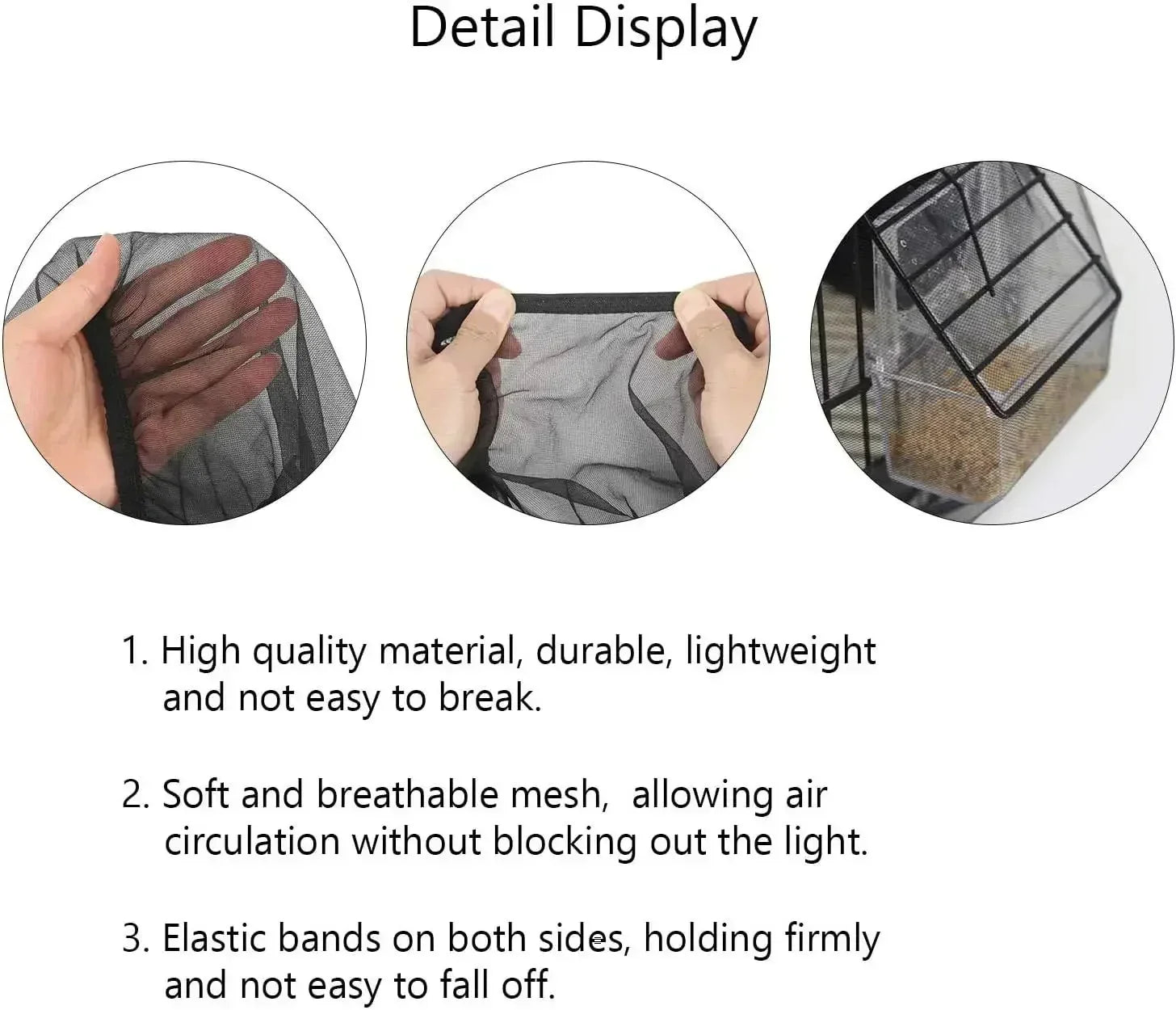 Mesh Bird Cage Cover Skirt Net Easy Cleaning Seed Catcher Guard Stretchy Parrot Cage Net Jaula Para Pajaros