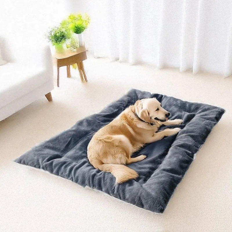 Extra Large Plush Dog Bed Sofa, Thickened Soft Polyester Pet Mat & Crate Mat for Small Medium Large Dogs