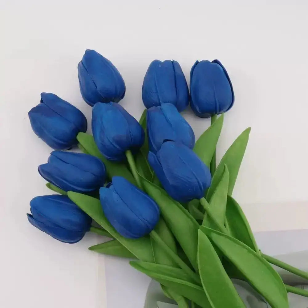 Real Touch Artificial Tulip Flowers Bouquet Fake Tulips for Home Wedding Decorations
