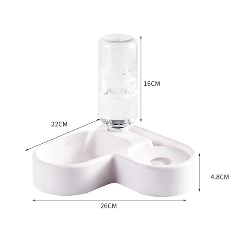 Automatic Pet Water Bowl Moisture-Proof Cat Bowl Dog Basin Dual-Use Multi-Functional Drinking and Feeding