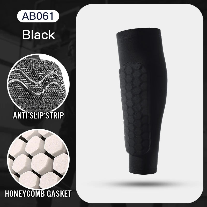 Football Shin Guard Socks Sleeves with Foam, Calf Compression Sleeve, Honeycomb Pads Sports Legging & Soccer Equipment
