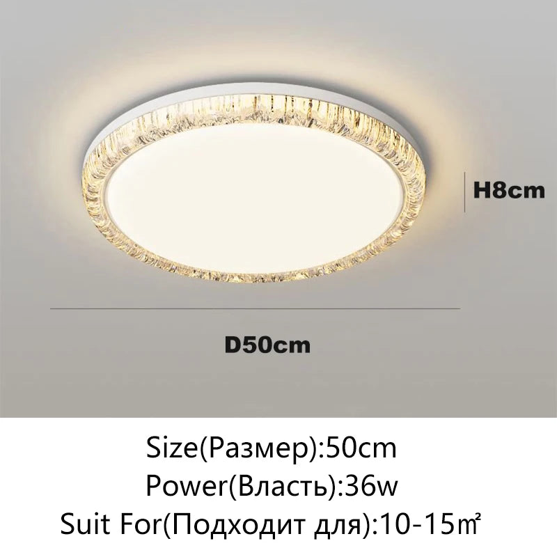 LED Modern Ceiling Light White/Black Minimalist Room Decoration for Bedroom Dining Room & Study Indoor Home Lighting