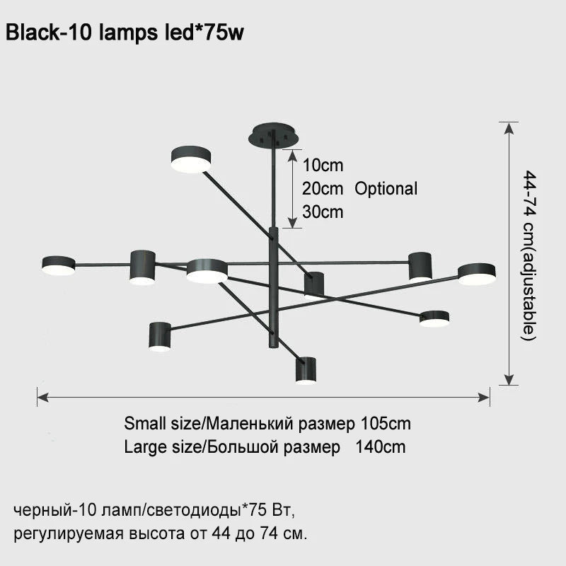 Modern Nordic LED Chandelier Luminaire Pendant Light for Living, Dining Room, Bedroom & Restaurant