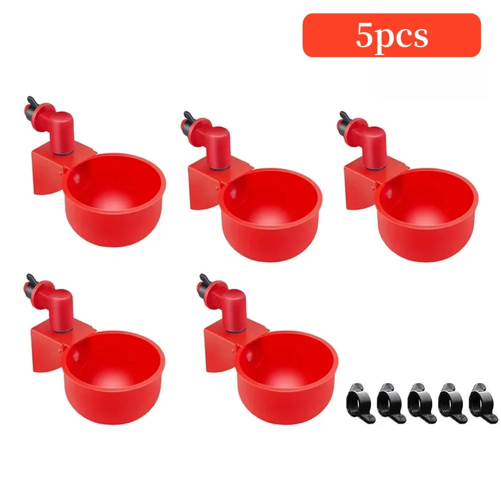 Automatic Poultry Drinking Bowl Chicken Waterer Cups Duck Hanging Water Dispenser