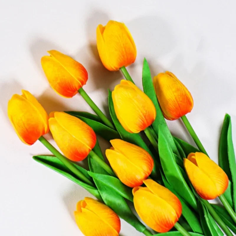 Artificial Tulips Bouquet Real Touch Fake Tulip Flowers for Home Wedding Decor