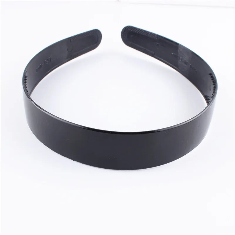 Unisex Black Metal Wavy Headband - Invisible Non-Slip Sports Hairband and Bangs Holder Hair Accessory