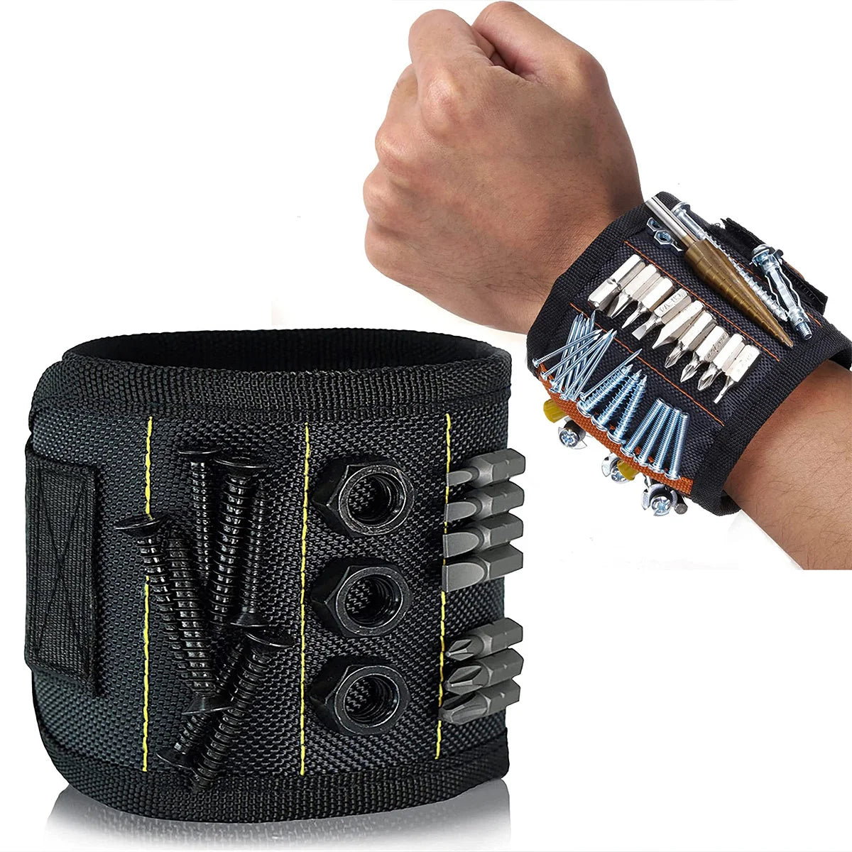 Magnetic Wristband for Holding Screws Nails & Drill Bits Wrist Tool Holder Belt with Strong Magnets Cool Gadget for Men & Women