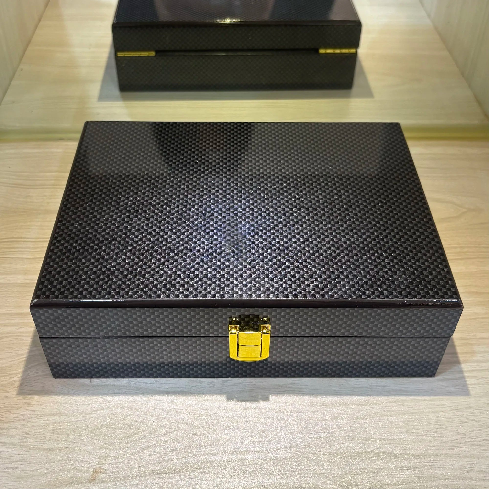 Classical Wooden Box with Lock, High-End Jewelry Storage Luxury Box