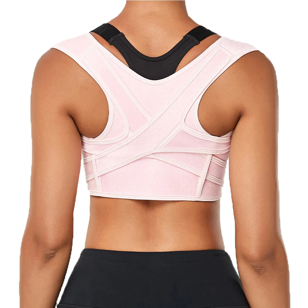 Adjustable Posture Corrector - Breathable Upper Back Brace and Straightener for Neck, Shoulder, Clavicle and Lumbar Pain Relief