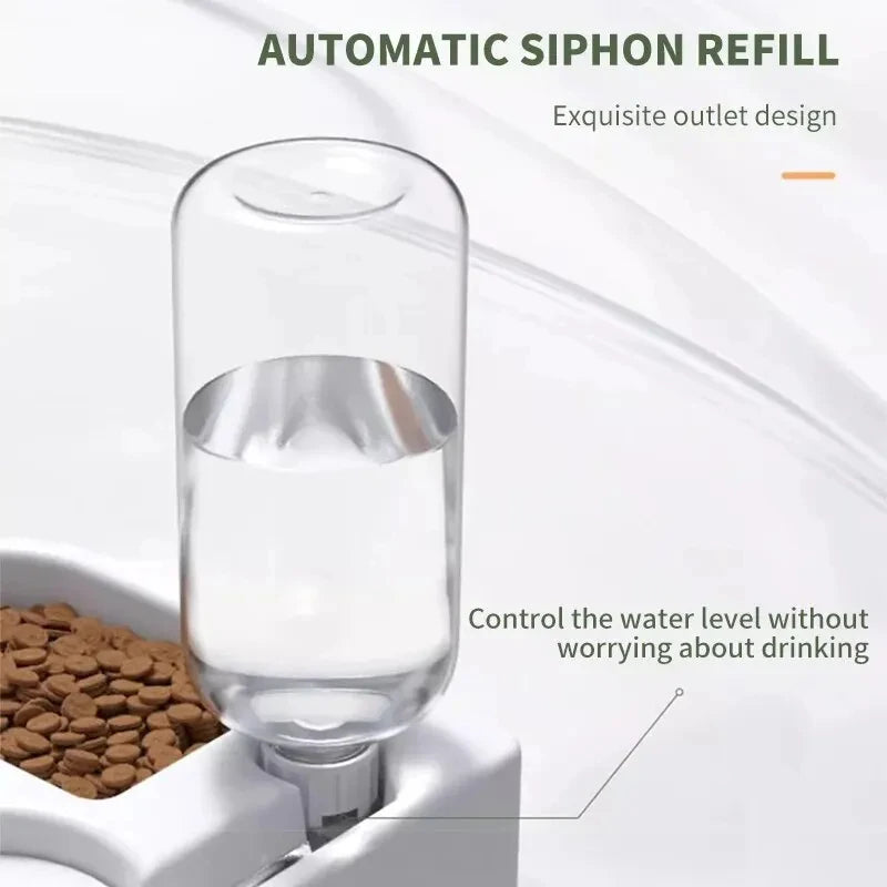 Automatic Pet Water Bowl Moisture-Proof Cat Bowl Dog Basin Dual-Use Multi-Functional Drinking and Feeding