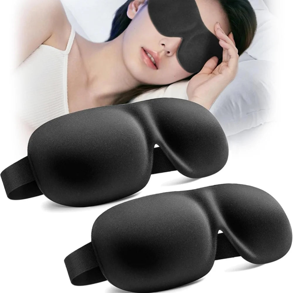 3D Sleep Mask Blindfold Sleeping Aid Soft Memory Foam Eye Mask for Travel Blackout Light Cover