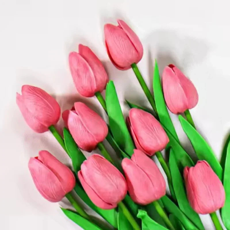 Artificial Tulips Bouquet Real Touch Fake Tulip Flowers for Home Wedding Decor