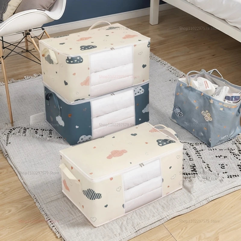 Large Capacity Multi-Purpose Storage Bag with Handles Dustproof Moisture-Resistant Odorless Non-Woven Fabric
