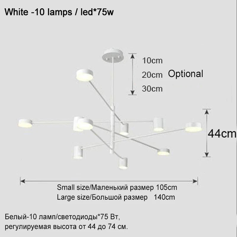 Modern Nordic LED Chandelier Luminaire Pendant Light for Living, Dining Room, Bedroom & Restaurant