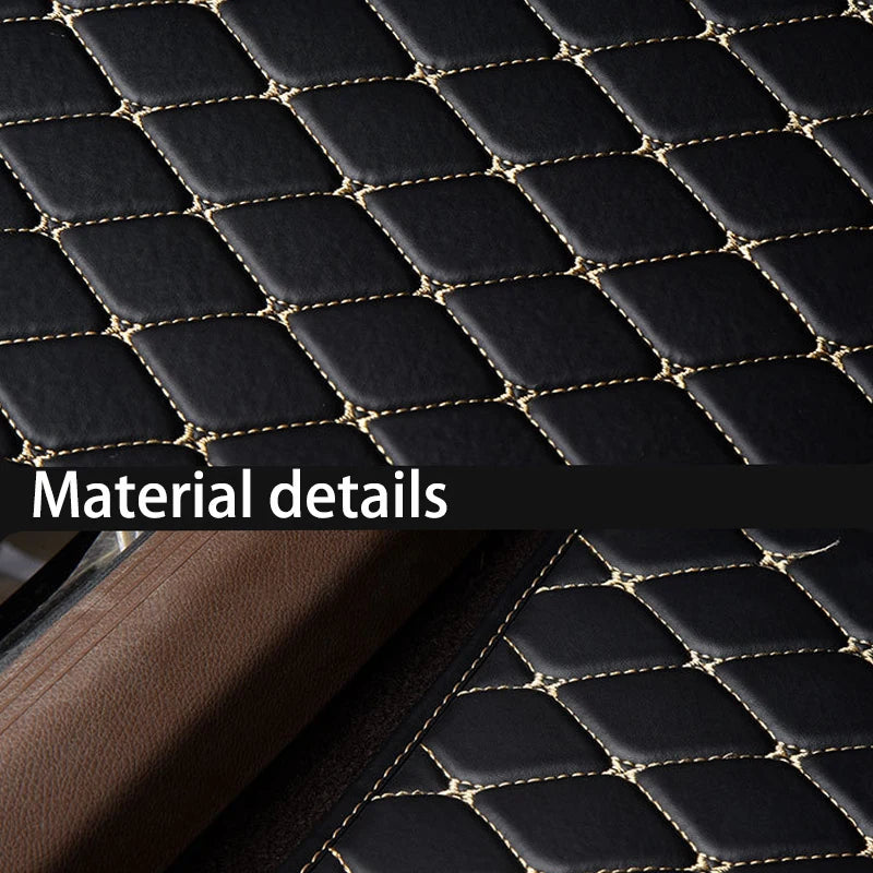 Universal Car Floor Mats - PU Leather Waterproof Dust-Proof Auto Carpet Protector Pads, Car Interior Accessories