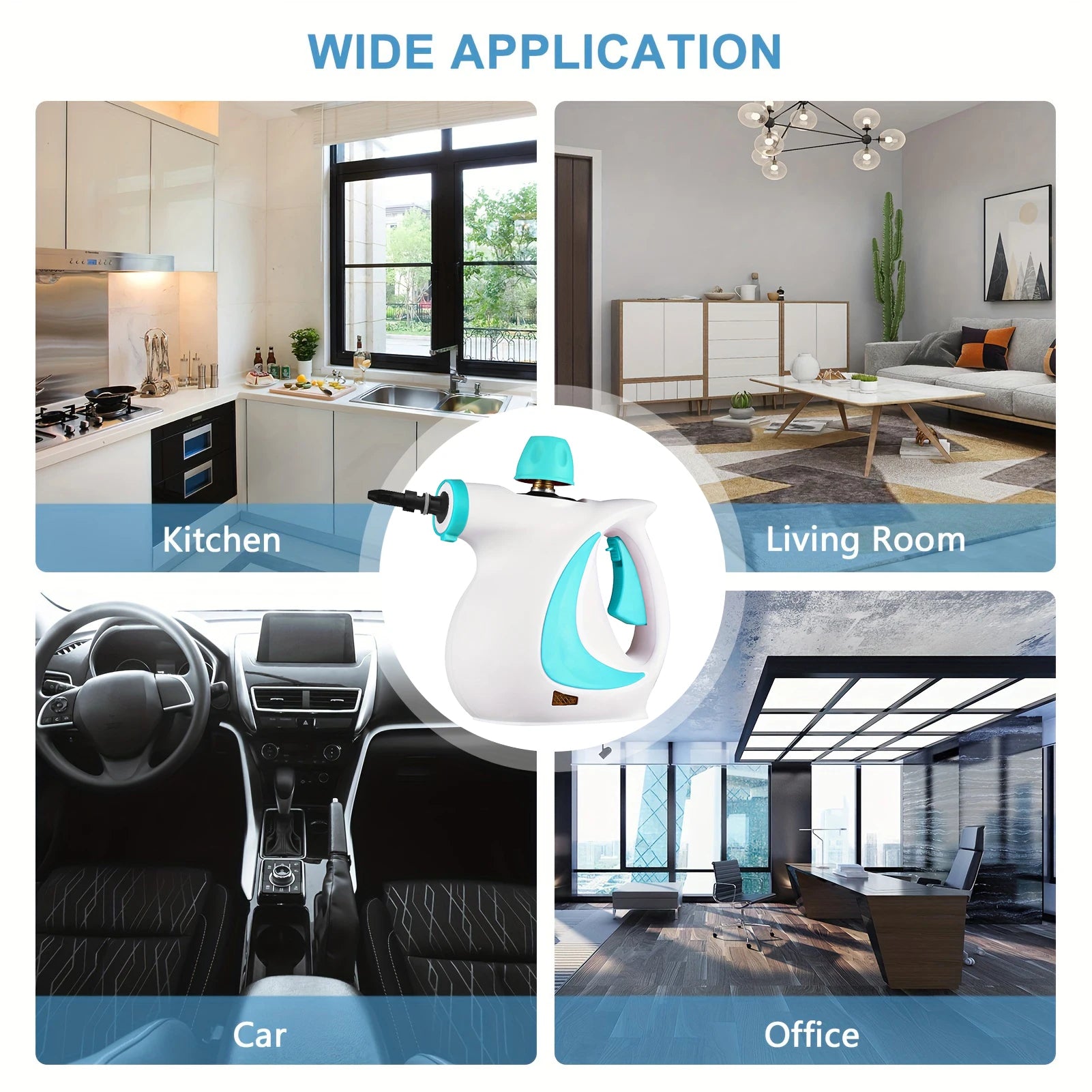 Portable Handheld Steam Cleaner - Multifunctional Grease Remover for Kitchen Range Hood, Bathroom and Car