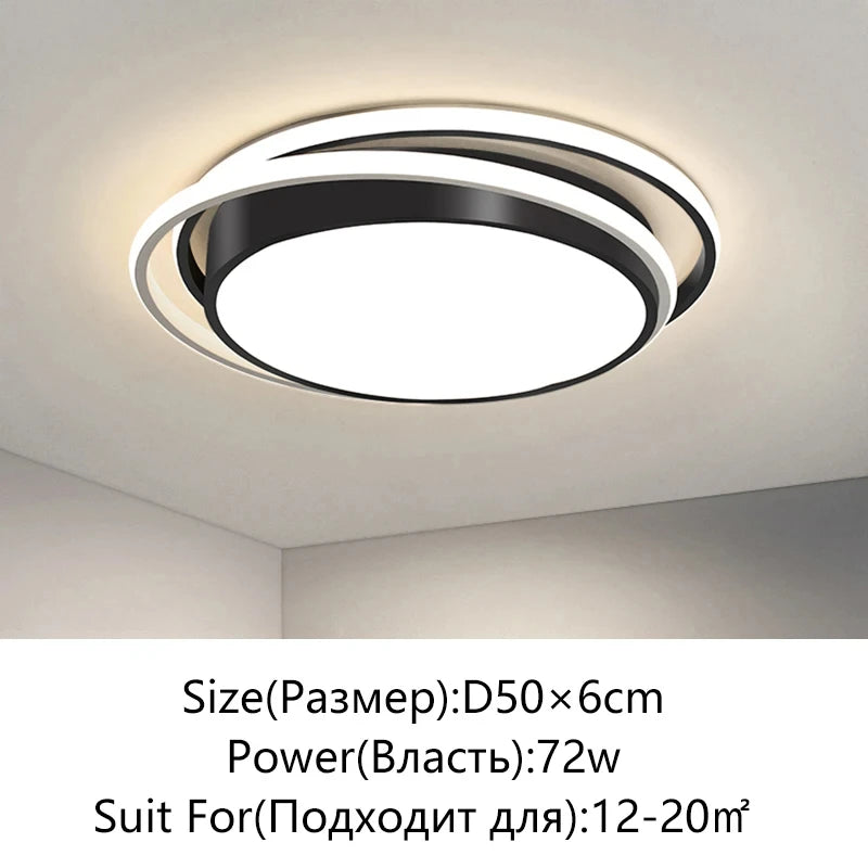 Modern LED Ceiling Chandelier Light Fixture for Bedroom, Living, Dining Room, Study, Aisle & Balcony