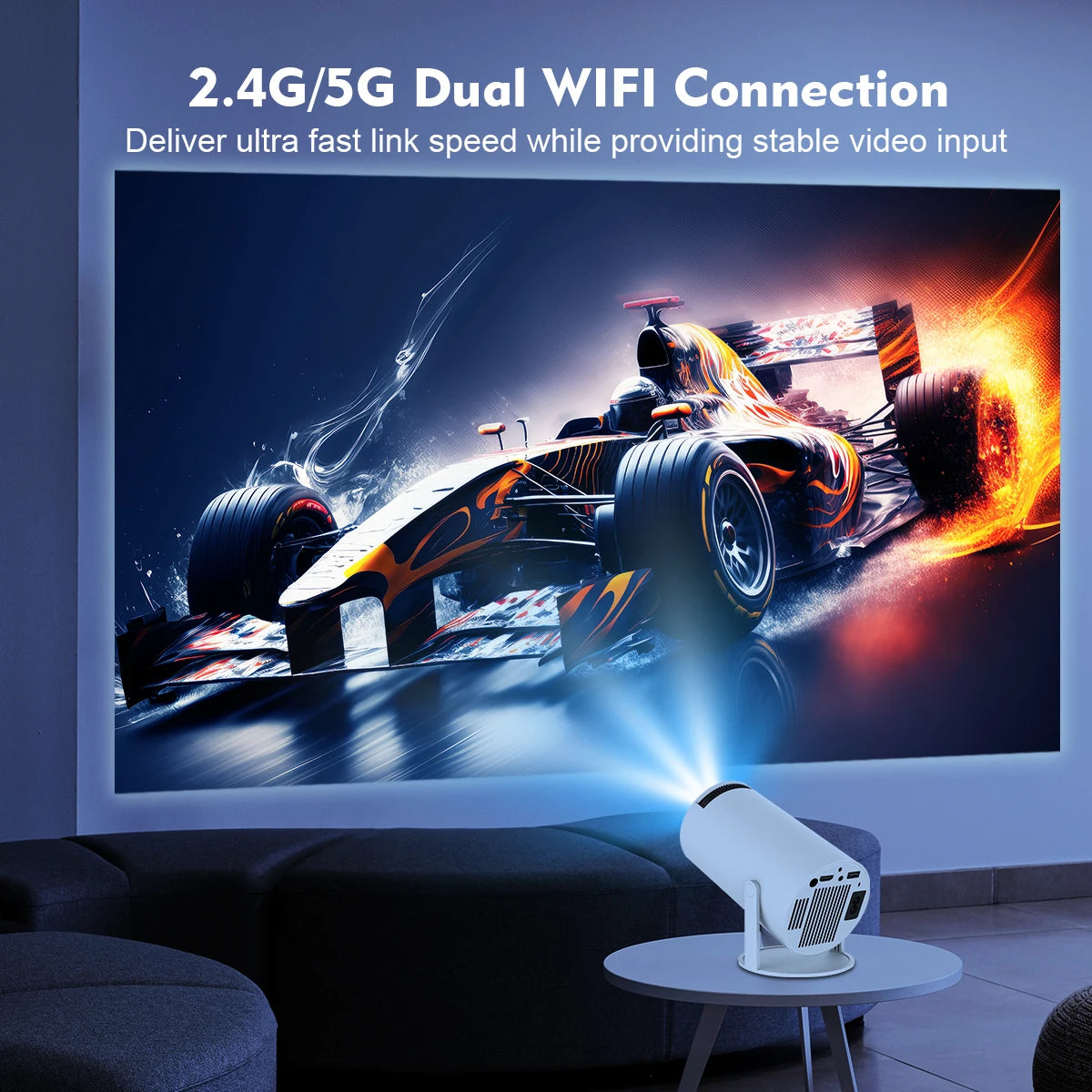 Magcubic Mini Portable HY300 Pro Projector 8K Full HD Native 720P 290 ANSI BT5.4 Android 14 Home Theater & Outdoor