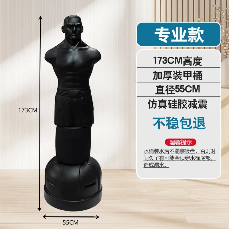 Silicone Boxing Dummy Punching Bag, Standing Rubber Taekwondo Fighting Bag for Household Use