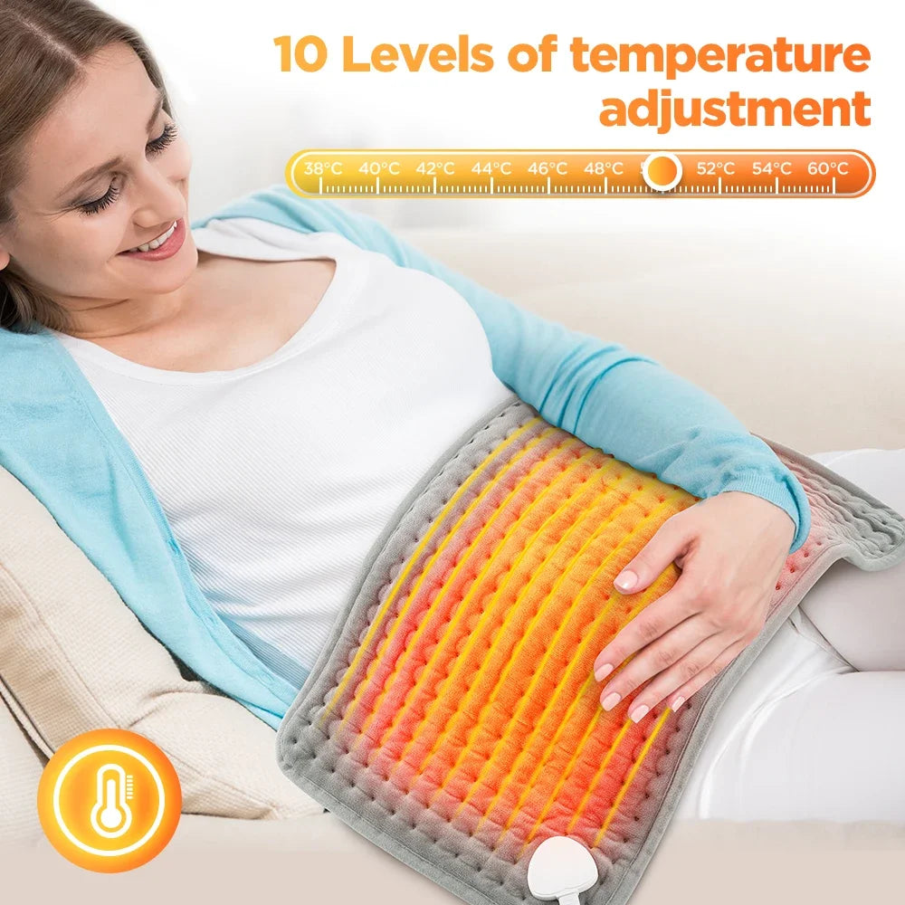 Electric Heating Pad & Multifunctional Heating Blanket Cushion, Adjustable Temperature Body Back Warmer for Home & Office