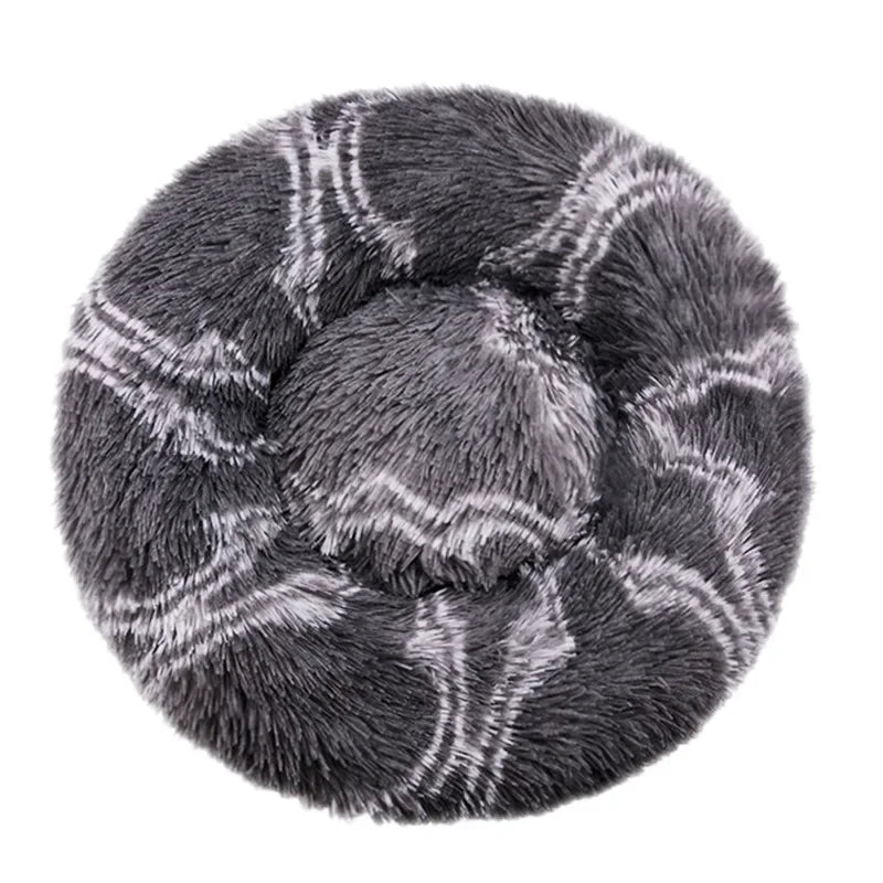 Round Pet Bed for Large Dogs Super Soft Cat Bed Plush Dog House for Medium Dogs Winter Warm Sleeping