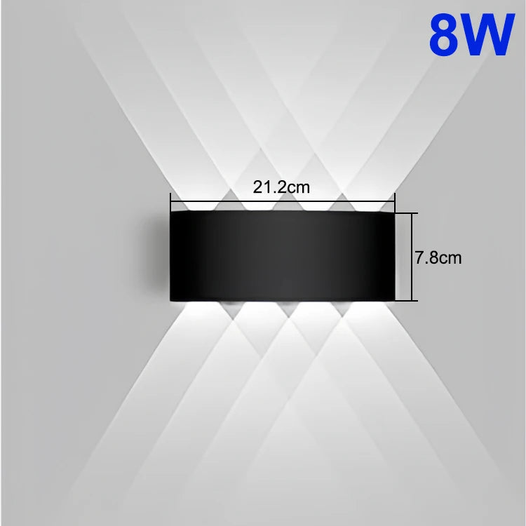 Up and Down LED Wall Lamp - Waterproof Wall Light for Bedroom, Living Room, Corridor, Indoor and Outdoor Lighting