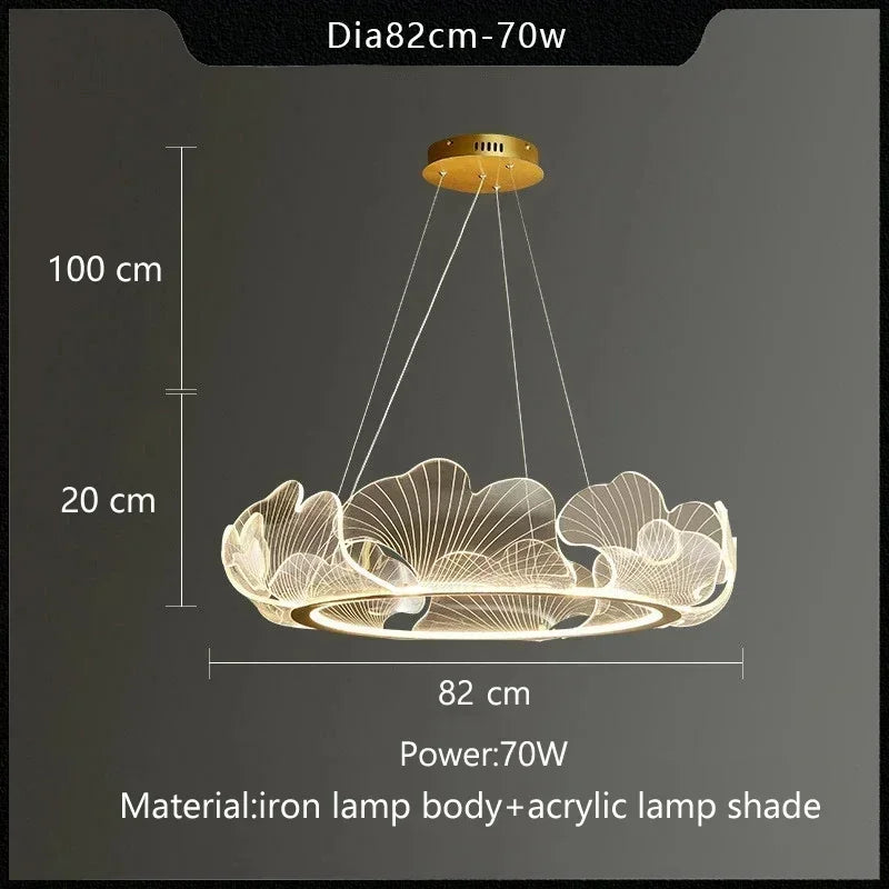 Modern Petal Ring Acrylic Pendant Light - Deluxe Hanging Lamp for Restaurant, Bedroom & Living Room