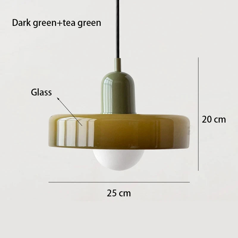 Nordic Glass Bauhaus Retro Chandelier for Dining Room, Living Room, Bedroom, Bar & Coffee Shop