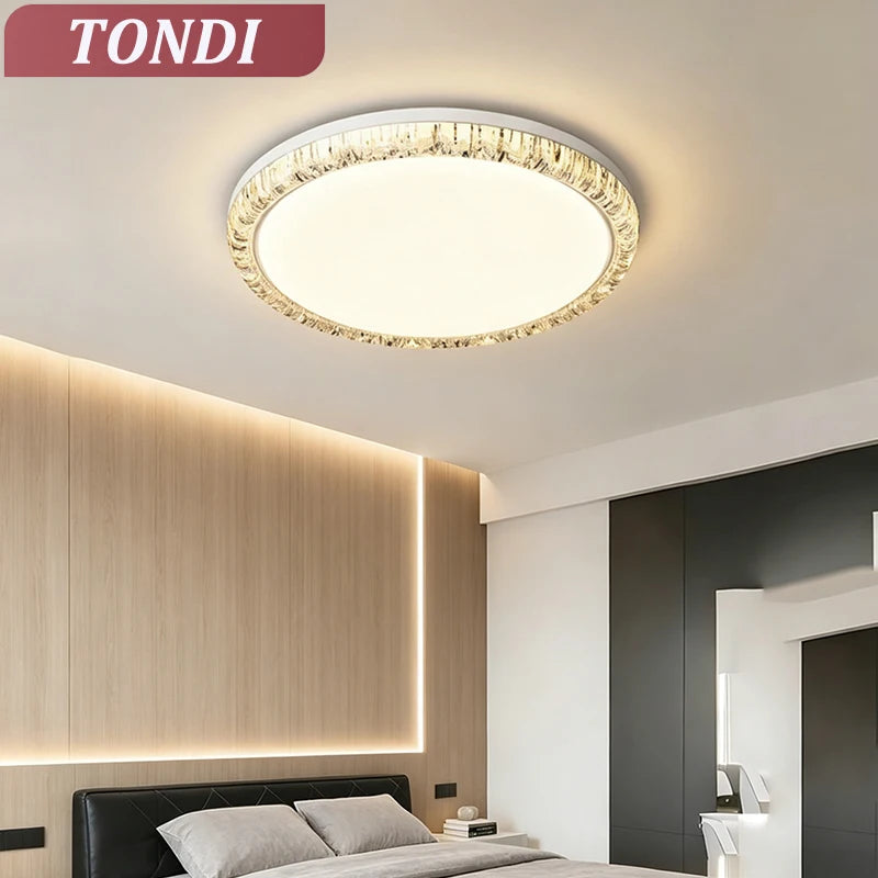 LED Modern Ceiling Light White/Black Minimalist Room Decoration for Bedroom Dining Room & Study Indoor Home Lighting