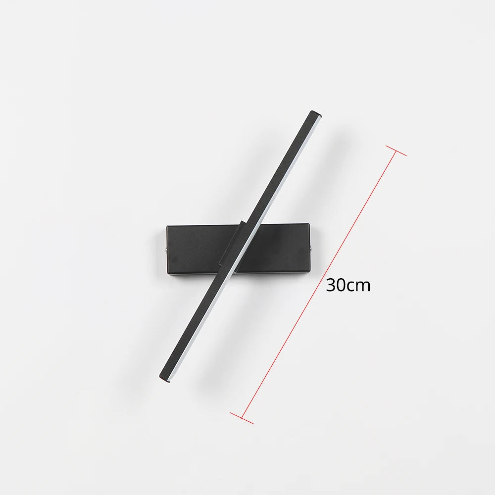 Bedroom Bedside Wall Light, 330° Rotatable Adjustable LED Wall Lamp, Simple Aluminum Light Fixture