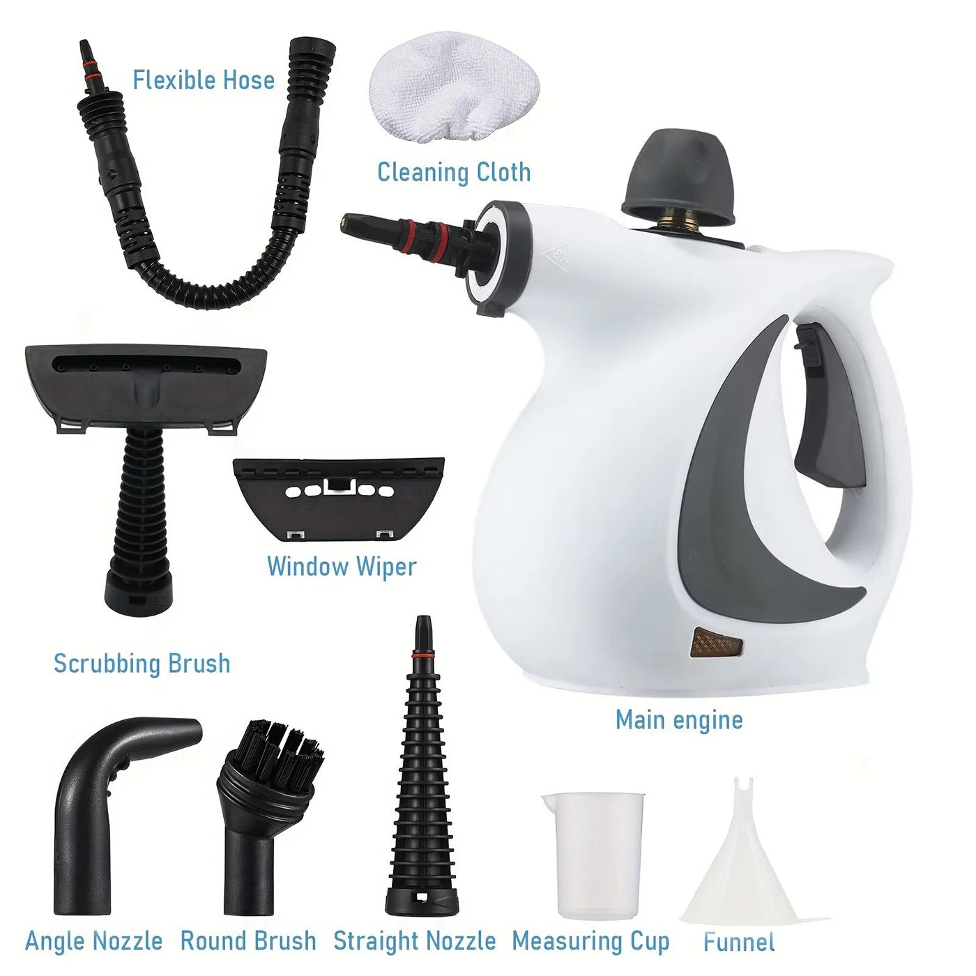 Portable Handheld Steam Cleaner - Multifunctional Grease Remover for Kitchen Range Hood, Bathroom and Car