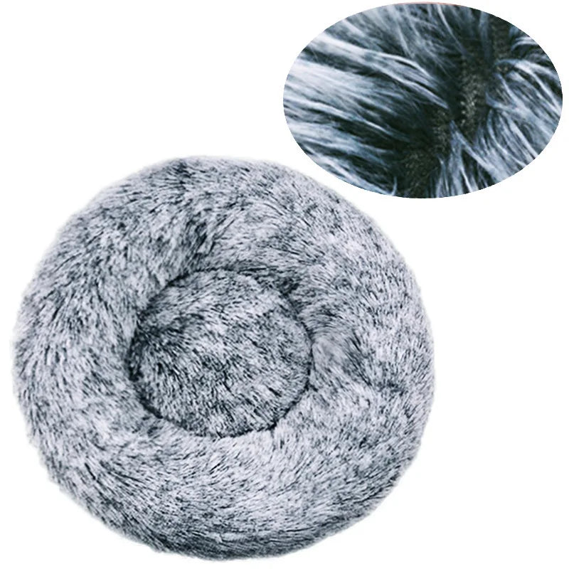 Round Pet Bed for Large Dogs Super Soft Cat Bed Plush Dog House for Medium Dogs Winter Warm Sleeping