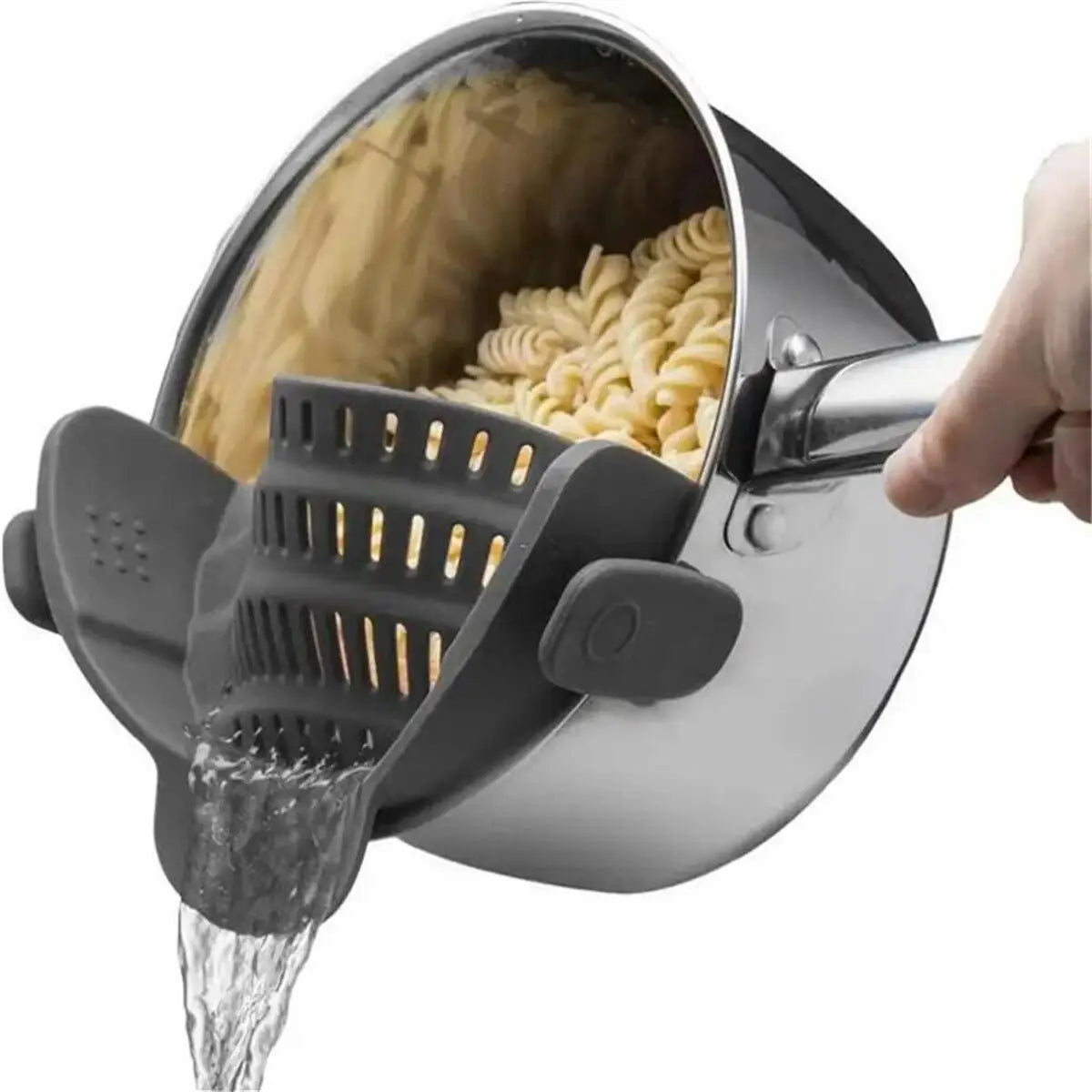 Adjustable Clip-On Pot Strainer for Pots, Pans and Bowls Kitchen Strainer
