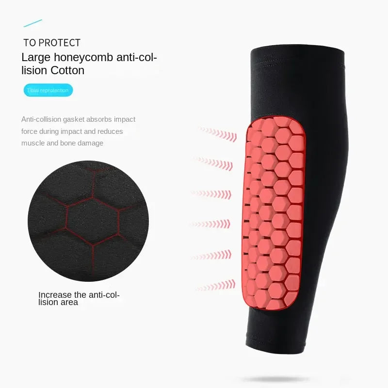 Honeycomb Soccer Shin Guards Football Shields Leg Sleeves Protective Sports Gear Shank Protector